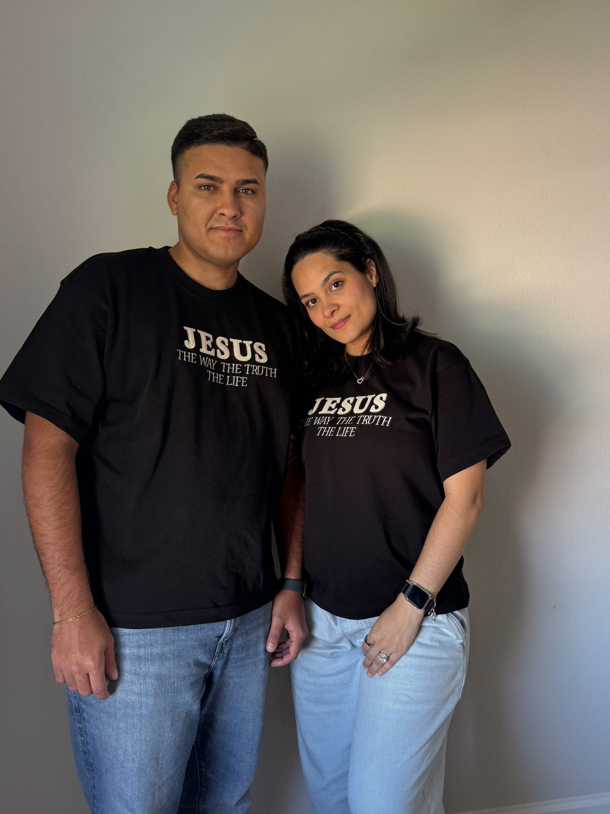 Jesus the way, truth and life | Embroidered Patchwork Oversized Shirt